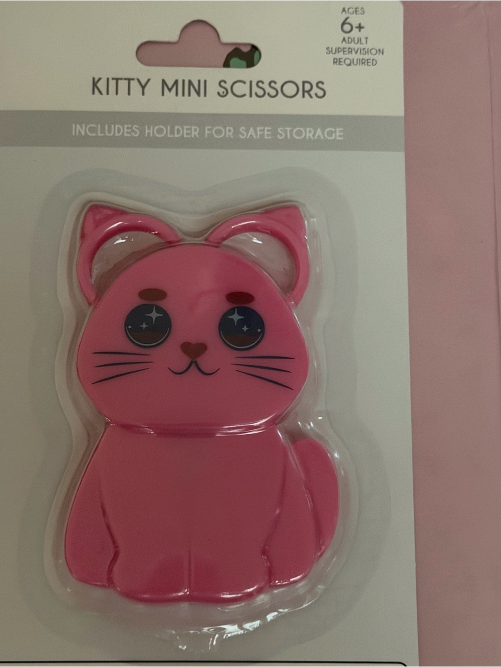 Kitty Mini Scissors - Pink Kids Scissors with Holder